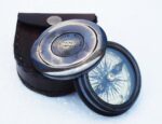 Alpha Kart Poyam Compass Pocket 2.5 inch, Camping Travelling Equipment, Boat Compass, Engraved Brass Compass with Wooden Box - Image 4
