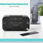 Digital Alarm Clock with Large LCD Display, Snooze/Light Button, Temperature Date Display, 12/24 Hour Format, Battery Operated Desk Clock - Image 4