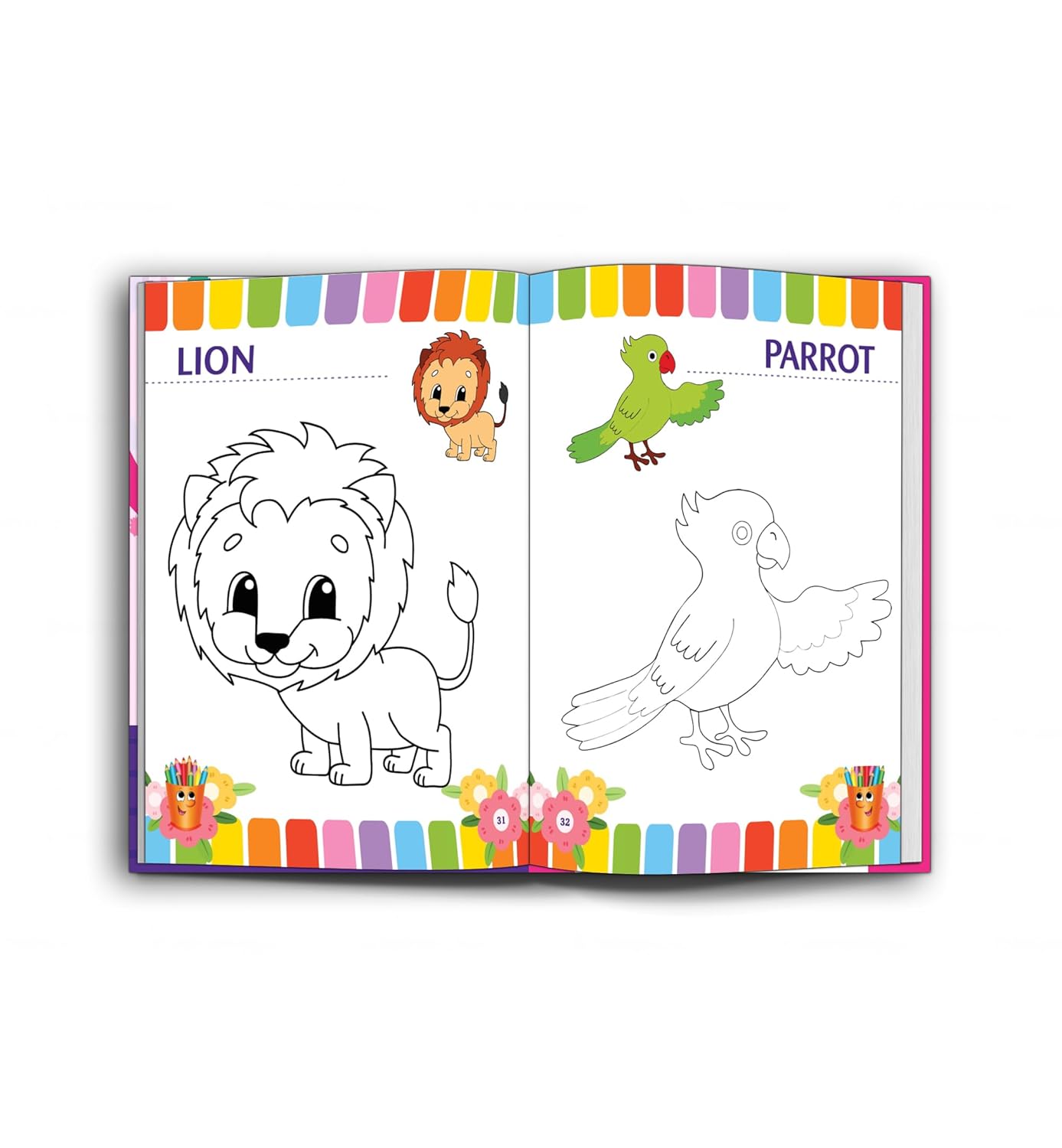 My First Colouring Book For Kids - Perfect Gift to Children for Painting, Drawing and Coloring Activity, Animal, Flowers, Transport, Alphabet For 3-6 Year Old - Image 3