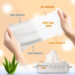 BODYCARE Unscented 99% Pure Water Baby Wipes with Lid |Natural Plant made cloth - Super thick Wet Wipes I 72 pcs/pack - (Pack of 4) - Image 3