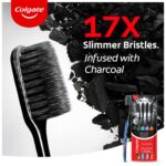 Colgate Slimsoft Charcoal Manual Toothbrush for Adults (Buy 2, Get 2) - 4 Pcs, 17X Slimmer Tip Bristles - Image 3