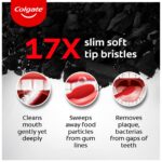 Colgate Slimsoft Charcoal Manual Toothbrush for Adults (Buy 2, Get 2) - 4 Pcs, 17X Slimmer Tip Bristles - Image 4