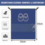 Kuber Industries Pack of 6 Travel Shoe Organizer | Storage Bags for Travel | Waterproof Shoe Bag | Storage Organizers | Parachute Shoe Cover with Transparent Window | Shoe Dori Cover | Royal Blue - Image 4