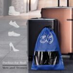 Kuber Industries Pack of 6 Travel Shoe Organizer | Storage Bags for Travel | Waterproof Shoe Bag | Storage Organizers | Parachute Shoe Cover with Transparent Window | Shoe Dori Cover | Royal Blue - Image 6