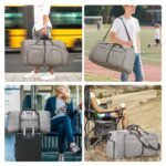 Travel Duffle Bag for Men, Large Foldable Duffel Bags for Traveling with Shoes & Wet Compartment Waterproof Weekender Gym Bag for Men Women(Pack of 1) - Image 10
