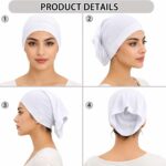 ABEEHA® Women Under Scarf Hijab Cap 4 Pcs, 24x28cm, Cotton Tube Caps for Girls Hijabs, Multicolour - Image 6