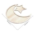American Elm Eid Food Tray Ramadan Mubarak Gift | Wooden Crescent Moon & Star Serving Tray for Desserts, Snacks & Dry Fruits | Ramadan Decor | Islamic Decor for Ramadan | Eid Decor - Image 3