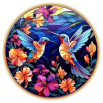 Livin'luxe paintings Loving couple Bird modern art Premium Sparkle lamination Golden Slim Frame 58 cm x 58 cm Large Size, For Home/Office/Hotel painting GR-26 - Image 6
