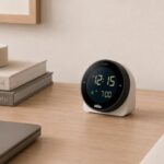 Braun Digital Alarm Clock with Snooze, Negative LCD Display, Rotating Bezel for Quick time Setting, Crescendo Beep Alarm in White, Model BC24W. - Image 4