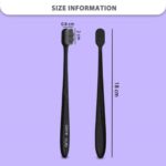 VEECHA Extra Soft Toothbrush for Adults, Ultra Soft Micro Nano 15000 Bristles Toothbrush for Sensitive Teeth & Gums, Deep Cleaning Manual Toothbrush, Gum Recession Care,[PACK 2] MULTICOLOR - Image 5