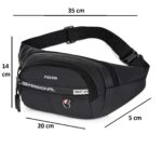 Waterproof Sling Crossbody Bag for Men & Women | Anti-Theft Chest & Waist Bag with Adjustable Strap | Lightweight Travel, Hiking, Cycling & Daily Use Side Bag(Black) - Image 3