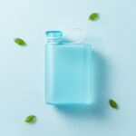 Slim Water Bottle Frosted Finish Flat Rectangular Container Minimalist Design Reusable for Commuters, School, Blue | Hydration Fitness Equipment & Gear Running Yoga Sporting - Image 4