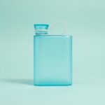 Slim Water Bottle Frosted Finish Flat Rectangular Container Minimalist Design Reusable for Commuters, School, Blue | Hydration Fitness Equipment & Gear Running Yoga Sporting - Image 7