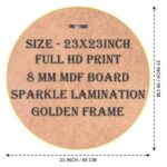 Livin'luxe paintings couple deer modern art Premium Sparkle lamination Golden Slim Frame 58 cm x 58 cm Large Size, For Home/Office/Hotel painting GR130 - Image 6