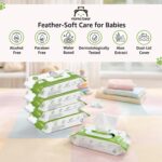 Amazon Brand - Mama Bear Cleansing Baby Wipes With Lid | 360 Wipes | 72 Wipes x 5 Packs | Dermatologically Tested | With Aloe Vera & Vitamin E | Alcohol-free | Paraben-free | Water-Based Formulation - Image 3