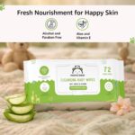 Amazon Brand - Mama Bear Cleansing Baby Wipes With Lid | 360 Wipes | 72 Wipes x 5 Packs | Dermatologically Tested | With Aloe Vera & Vitamin E | Alcohol-free | Paraben-free | Water-Based Formulation - Image 5