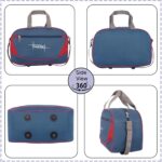 Unisex Travel Duffle Bag Large Waterproof Polyester Gym & Weekend Bag with Shoulder Strap Lightweight Foldable Luggage Duffel for Men & Women Carry-On Size (Blue) - Image 3