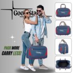 Unisex Travel Duffle Bag Large Waterproof Polyester Gym & Weekend Bag with Shoulder Strap Lightweight Foldable Luggage Duffel for Men & Women Carry-On Size (Blue) - Image 5