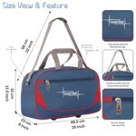 Unisex Travel Duffle Bag Large Waterproof Polyester Gym & Weekend Bag with Shoulder Strap Lightweight Foldable Luggage Duffel for Men & Women Carry-On Size (Blue) - Image 6