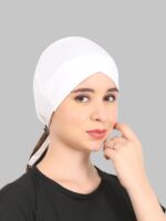 Pack of-2 Turban Design 1 layer Pure Cotton Muslim Women Under Hijab Cap - Image 4