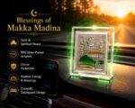 999 Silver Plated Makka Madina Acrylic Frame for Car Dashboard Home Office Islamic Decorative Showpiece Muslim Gift Ramadan Eid Mubarak Islamic Wall Table Decor - Image 5