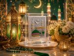999 Silver Plated Makka Madina Acrylic Frame for Car Dashboard Home Office Islamic Decorative Showpiece Muslim Gift Ramadan Eid Mubarak Islamic Wall Table Decor - Image 7