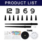 Plastic Large DIY Analog Wall Clock Kit | Frameless Modern 3D Wall Clock With Mirror Number Stickers For Home Living Room Bedroom Office Decoration (Gold) - Image 9