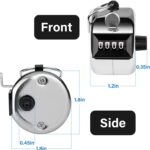 Levin Tally Counter, 4-Digit Clicker Counter, Metal Hand Tally Counters Clicker Pitch Counter for Counting, Knitting, Coaching, Golf, Lap, Fishing (Pack of 3) - Image 5