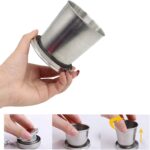 Azinoor Portable Folding Stainless Steel Travel, Camping Water Mug, 75ml (Multicolour) - Image 3