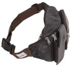 K London Genuine Leather Waist Bag for Men & Women | Brown Travel Pouch, Passport Holder & Belt Bag | Multi Pocket Fanny Pack with Adjustable Strap | Stylish Crossbody Utility Bag (1276_BRN) - Image 6