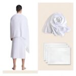 1Pcs Muslim Men's Ihram hajj Towel, Suitable for Pilgrimage Towels, Middle Eastern Islamic Clothing, 210x110cm (83x43 inches) - Image 3