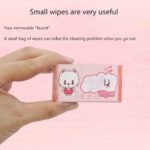 Mini Baby Wipes Disposable Portable Pocket Water Wipes Baby Skin Care Wet Tissue Travel Children Baby Hand & Face Baby Sanitizing Cleansing/Moisturising Wipes For Fresh(64 Wipes X 1 Pack) - Image 5