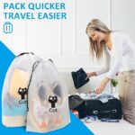 Pack of 10 Pcs Shoe Bag Cover for Shoe Storage & Travelling Drawstring Bags Waterproof, White - Image 3