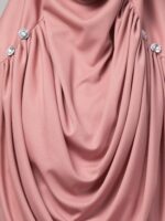 Mallika Women's Polyknit Free Size Ready to Wear Instant Hijab/Khimar with Front Pleated Fall - Image 7
