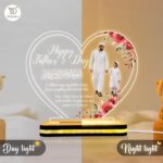 Muslim Dad Gift LED Acrylic Lamp | Islamic Father's Day Table Light | Ramadan Decor | Eid Celebration Decoration | Bedroom Night Lamp | Office Desk Ornament | Warm White Glow | (5.5x5.5 Inch) - Image 5