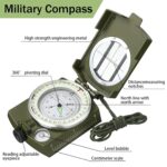 URBAN BOX Compass Survival Multifunctional Tactical Army Green Military Compass with Lanyard Carrying Bag Manual Waterproof Shakeproof Lensatic Sighting Compass for Hiking Camping Hunting Trip Outdoor - Image 3