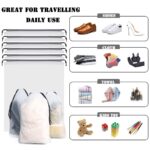 YMCCOOL 12pcs Transparent Shoe Bags for Travel 11.8in X 15.7in Protable Clear shoe bags for storage with rope,large drawstring bags for travel Men and Women, clear, Unit - Image 4