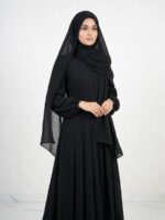 Black Abaya for Women, Full Length Modest Wear, Long Sleeve Islamic Dress - Image 5