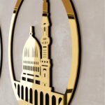 Mad Masters Islamic Wall Decor, Allah & Muhammad Calligraphy Frame for Home, Living Room, Ramadan & Eid Decoration, Muslim Gifts (30.5 x 30.5 cm each, Black & Golden, Set of 3 piece, Round) - Image 6