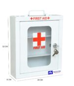 Hustle Grind First Aid Box (White) | Wall-mountable Metal Emergency Medical Kit First Aid Box for School, Office/Home, Multi Partition - Image 4