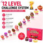 Little Baker's Clay Challenge Kit with 48 Colors Air Dry Clay & 12 Levels | Non-Toxic & Suitable for Age 3+ | Builds Fine Motor Skills & Keeps Kids Engaged for 25+ Hours - Image 7