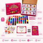 Little Baker's Clay Challenge Kit with 48 Colors Air Dry Clay & 12 Levels | Non-Toxic & Suitable for Age 3+ | Builds Fine Motor Skills & Keeps Kids Engaged for 25+ Hours - Image 9