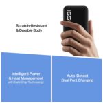 boAt 65W GaN Nano Charger, Fast Charging PD, PPS & QC 3.0 in Ultra-Slim Body,Foldable US Flat Pins & Snap-On Indian Round-Pin; GaN Chip Tech; USB-C & USB-A Output, Free Type-C to C Cable(Carbon Black) - Image 10