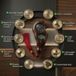 Digital Finger Counter for Pooja Meditation Prayer with Compass & Tassel | No Battery Required | Wood Grain Finish | Prayer Beads Counter (Pack of 1) (Random Color) - Image 10