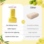Kozicare Lemon and Tea Tree Soap with Kojic Acid Pack of 3 - Detan Bathing Soap for Glowing Skin - Brightening Body Soap for Men and Women All Skin Types - Image 9