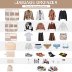 7 Set Travel Organizer Bag/Packing Cubes/Bags for Luggage/Suitcases/Travel Accessories/Compression Storage Shoe Bag/Clothing Underwear for Man & Womenl Nylon (Beige) - Image 6