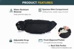 MENSCH Stylish Multi-Pocket Waist & Crossbody Bag for Travel Sports Gym Running Hiking Camping and Adventures Bag | Water-Resistant | Perfect for Men & Women (Black) - Image 3