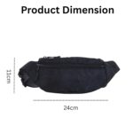 MENSCH Stylish Multi-Pocket Waist & Crossbody Bag for Travel Sports Gym Running Hiking Camping and Adventures Bag | Water-Resistant | Perfect for Men & Women (Black) - Image 5