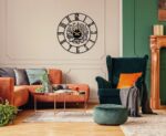 Arabs Kalima Shahada Metal Islamic Wall Clock for Living Room | Modern Islamic Wall Art Decor | Silent Big Arabic Wall Watch for Home Decor, Muslim Gifts (Kalima Shahada, 50 CM) - Image 4
