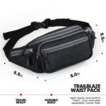 FATMUG Waist Pouch, Money Belt Pouch for Travel, Running, Jogging, Cycling, Hiking, Outdoor- Dark Grey - Image 3